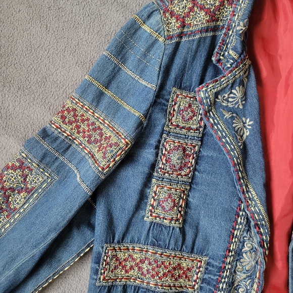 coldwater creek vintage embroidered jacket - Picture 3 of 11